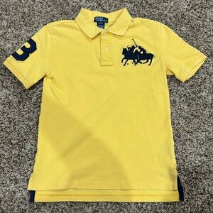Boys Yellow Polo by Ralph Lauren Shirt - Size Medium (10-12) #3 on Sleeve